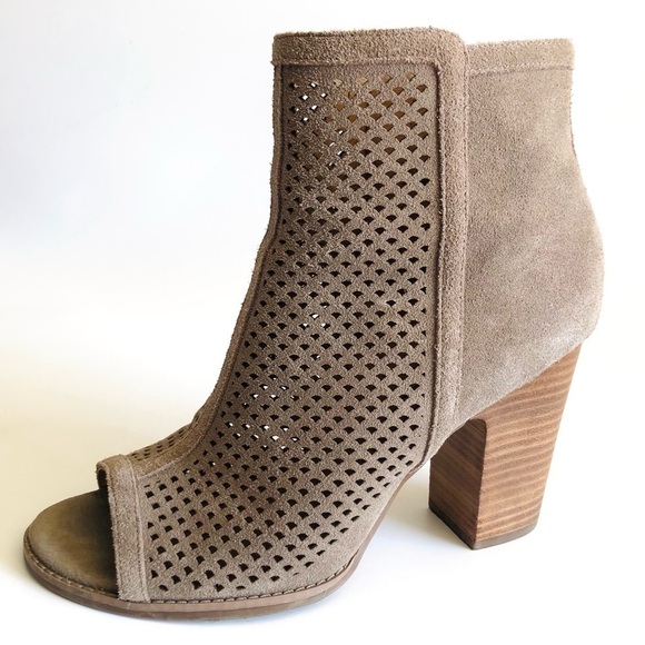 Lucky Brand Lakyn Perforated Open Toe Bootie - Picture 1 of 15